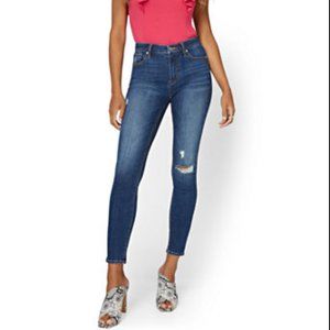Nyco LEXI HIGH-WAISTED SUPER-SKINNY JEANS - MEDIUM WASH